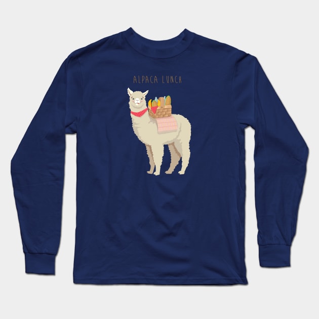 Alpaca Lunch Long Sleeve T-Shirt by LittleBunnySunshine